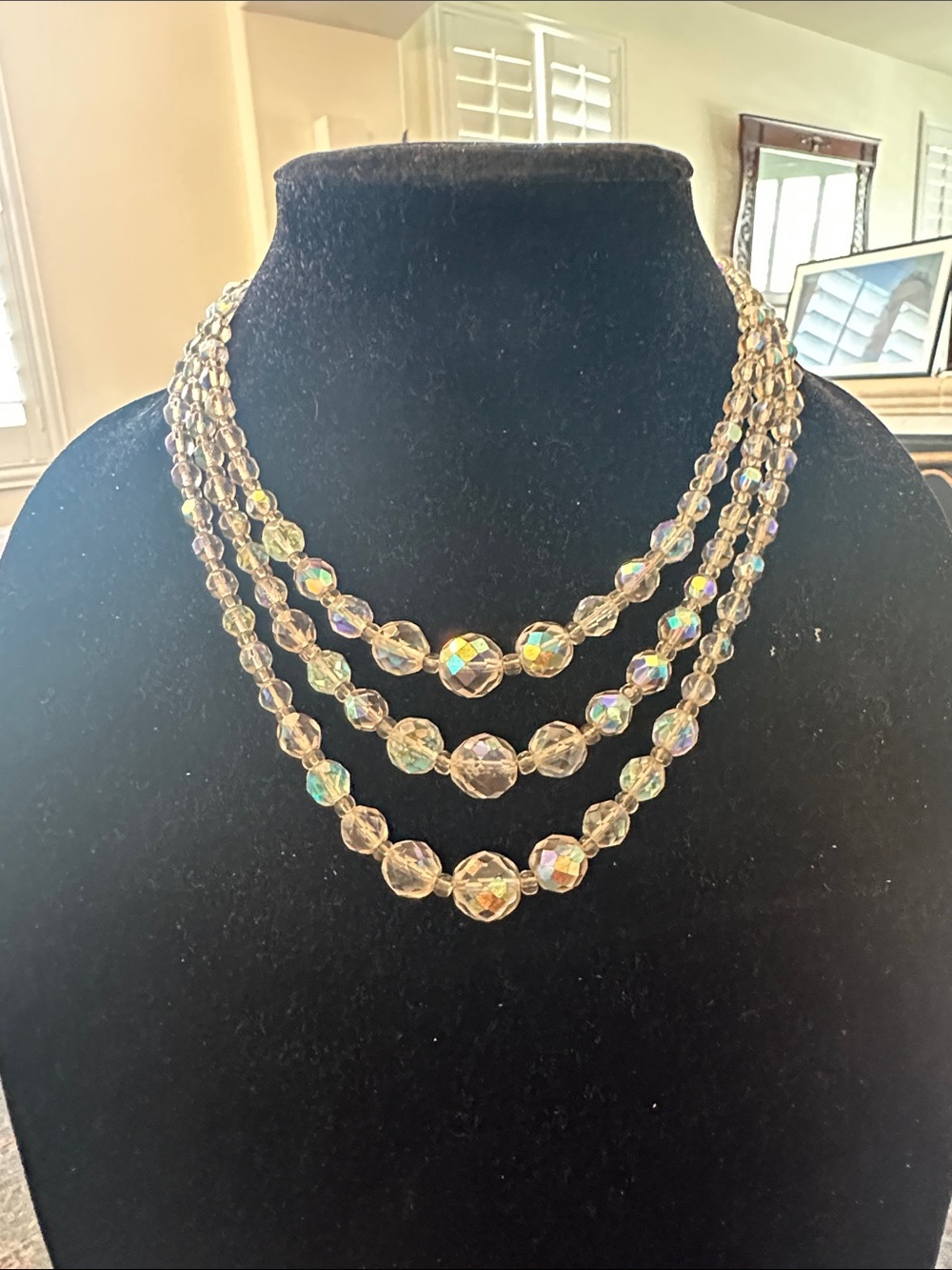 Crystal Aurora Borealis Multi-Strand Necklace